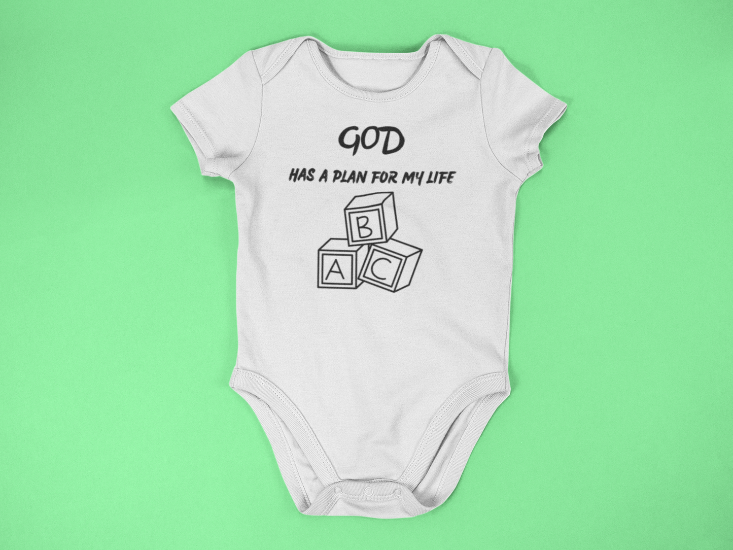 "Gods Plan" Lyrically Love Bible Verse Baby Onesie