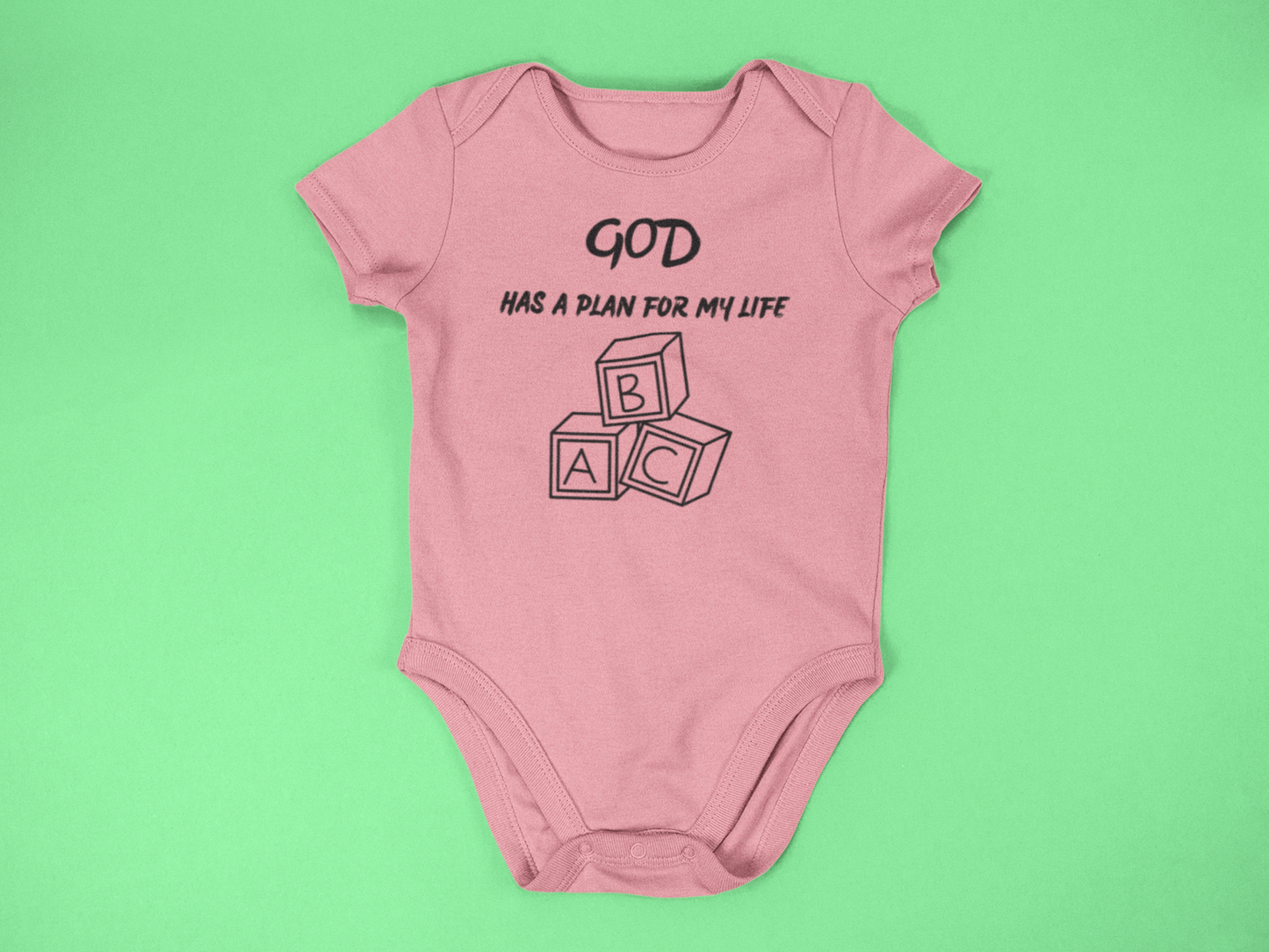 "Gods Plan" Lyrically Love Bible Verse Baby Onesie