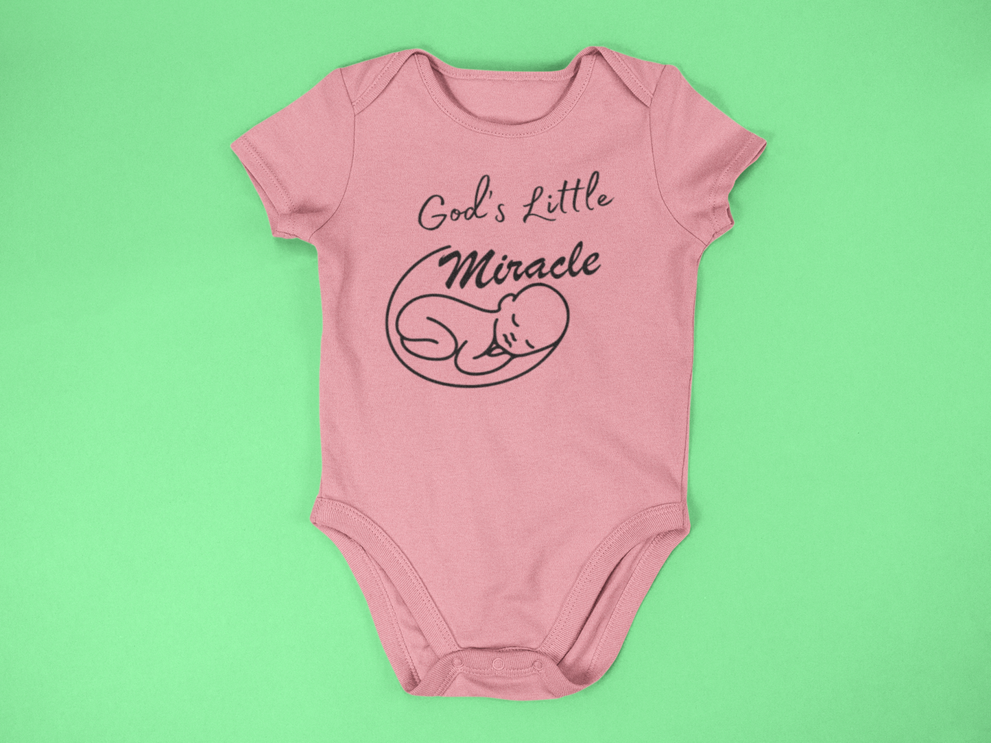"God's Little Miracle" Lyrically Love Bible Verse Baby Onesie