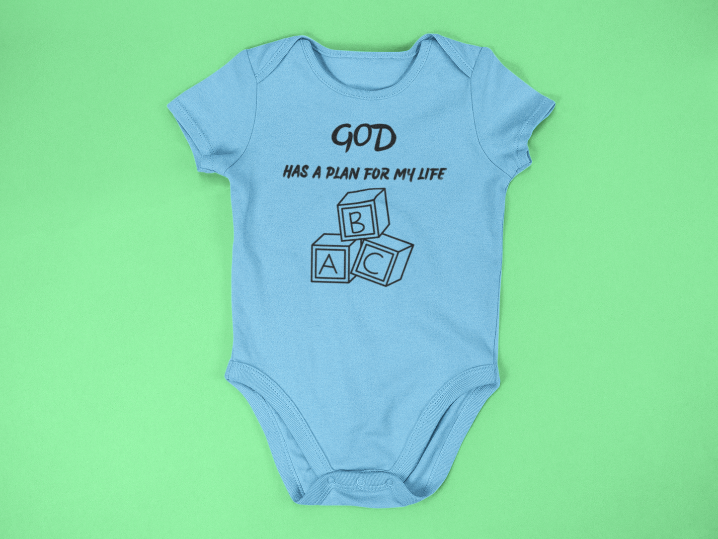 "Gods Plan" Lyrically Love Bible Verse Baby Onesie