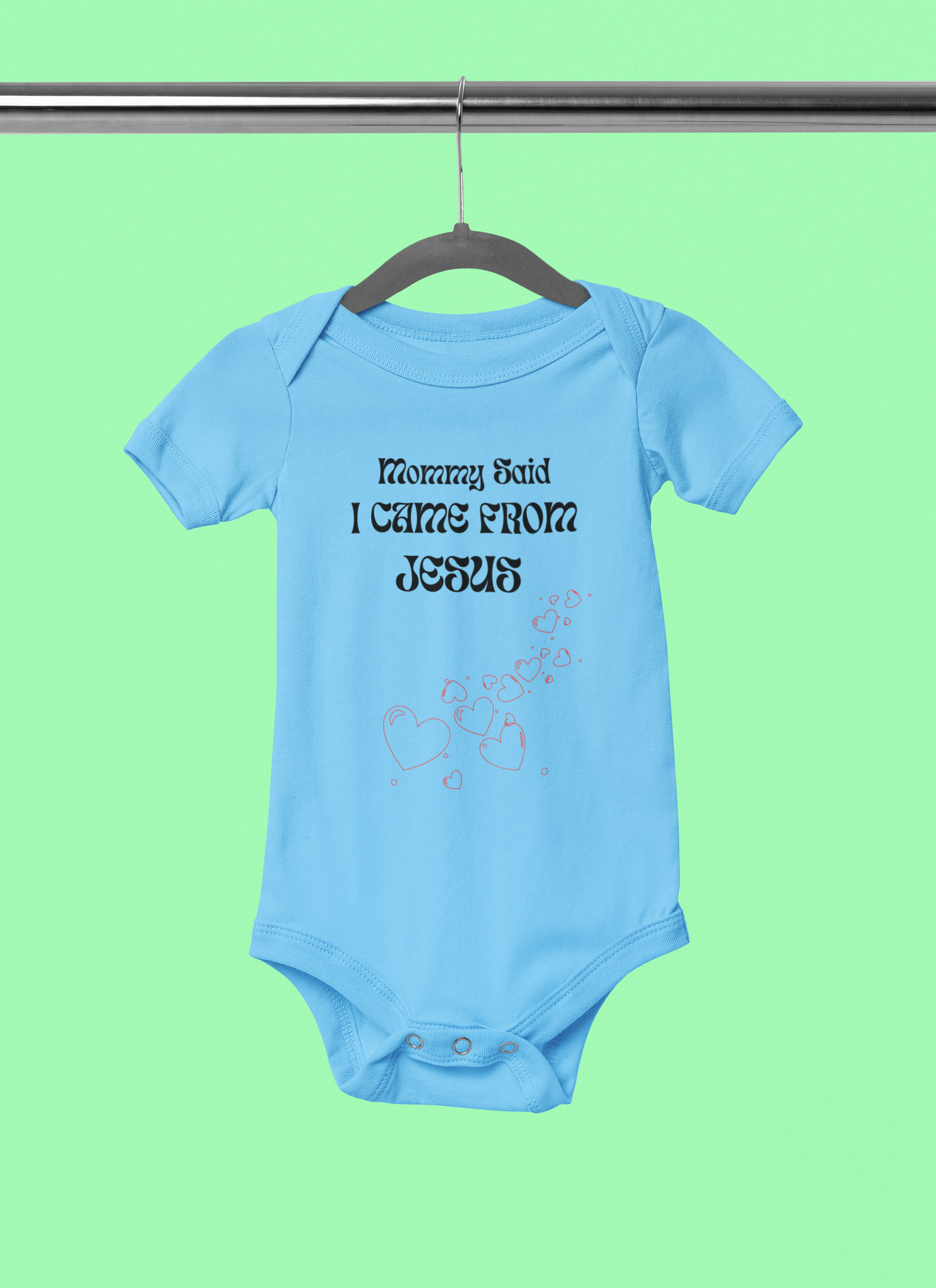 "Mommy Said" Lyrically Love Bible Verse Baby Onesie
