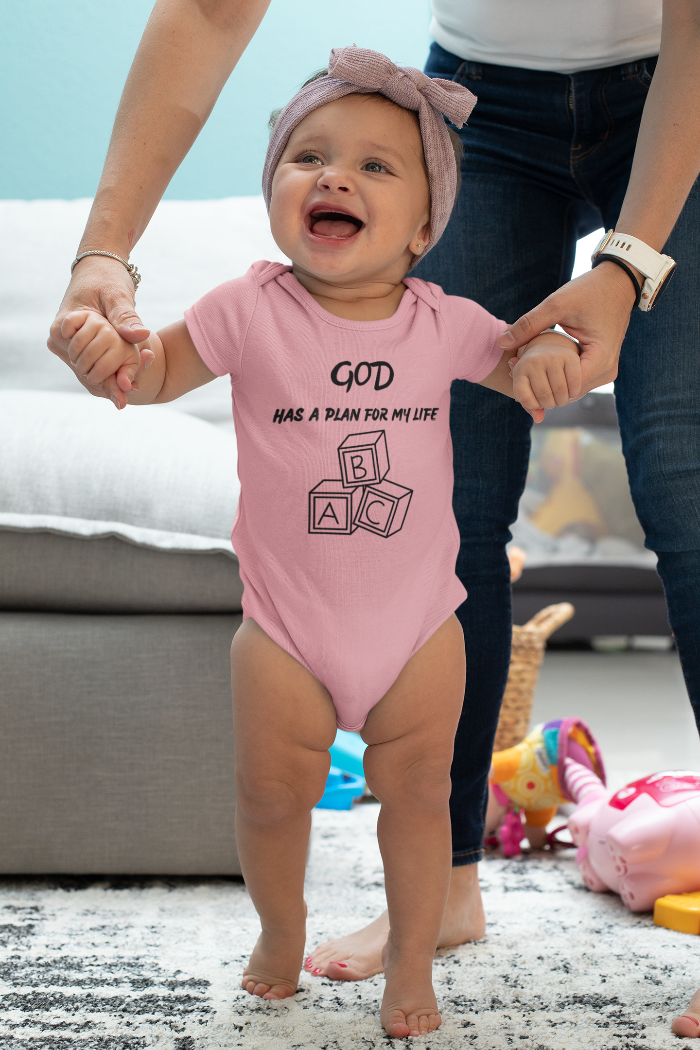 "Gods Plan" Lyrically Love Bible Verse Baby Onesie