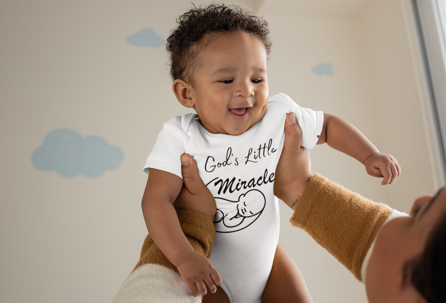 "God's Little Miracle" Lyrically Love Bible Verse Baby Onesie
