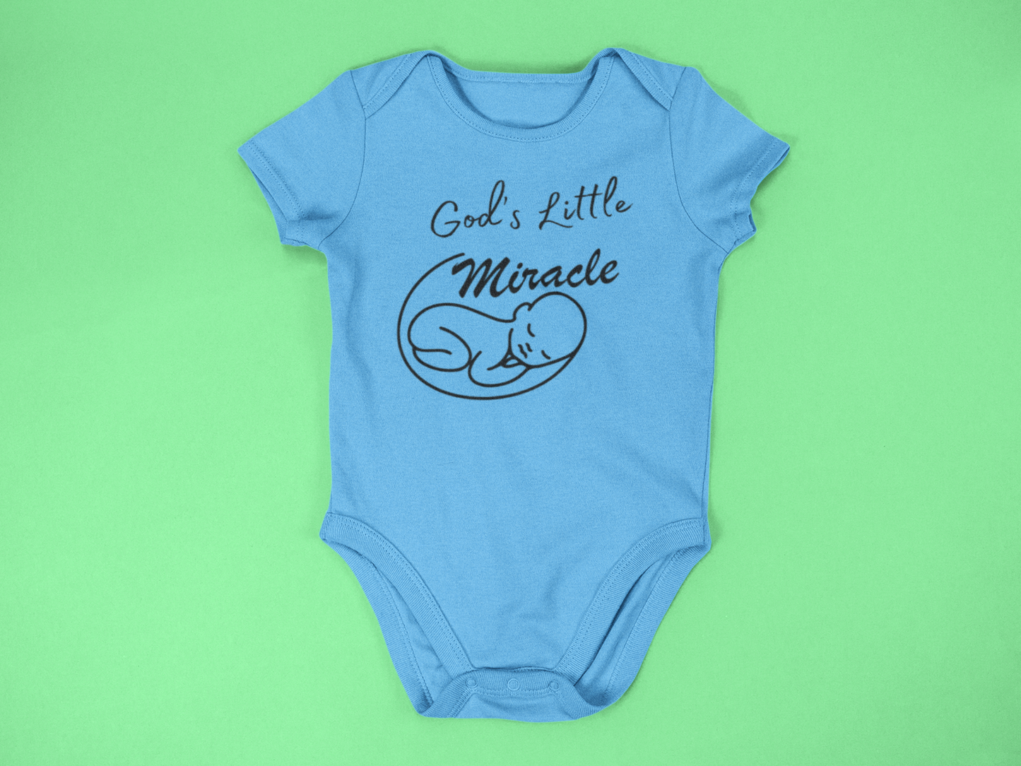 "God's Little Miracle" Lyrically Love Bible Verse Baby Onesie