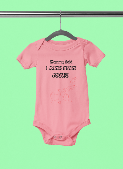 "Mommy Said" Lyrically Love Bible Verse Baby Onesie