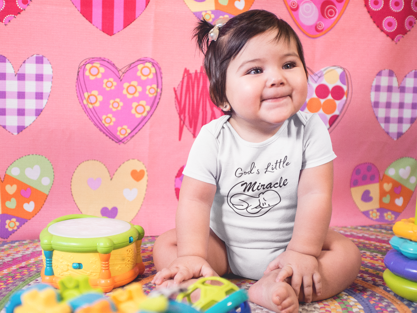 "God's Little Miracle" Lyrically Love Bible Verse Baby Onesie